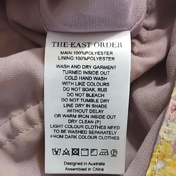 Yellow & Lavendar Floral Peplum Button Up Blouse with Flutter Sleeves Low V-Neck - Picture 8 of 9